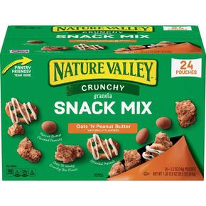 [해외직구] 네이처밸리 크런치 그래놀라 스낵 믹스 오트 N 피넛버터 24입 2팩 Nature Valley Crunchy Granola Snack Mix Oats N Peanut Butter