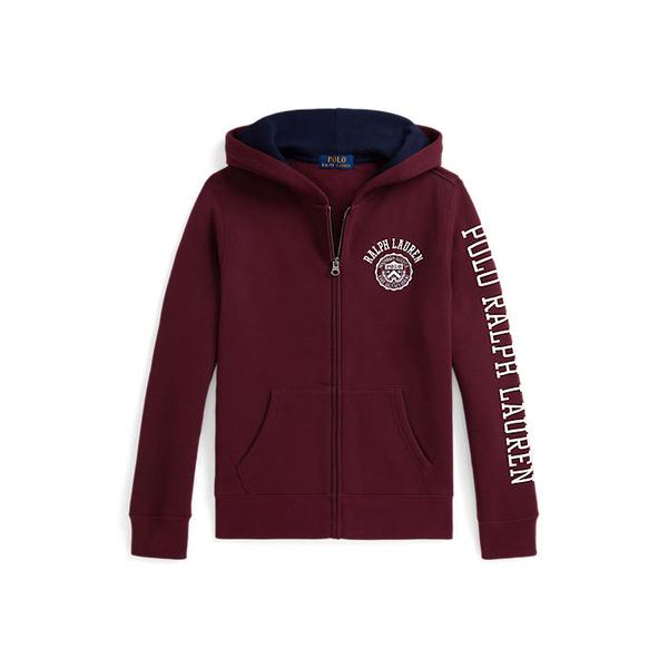 폴로 키즈 남아 8-18세 로고 플리스 풀 지퍼 후디(CWPOKNIY8021555410)