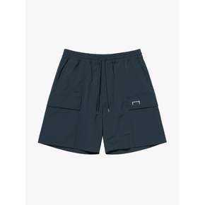 TASLAN SMALL LOGO CARGO SHORTS-TEAL BLUE