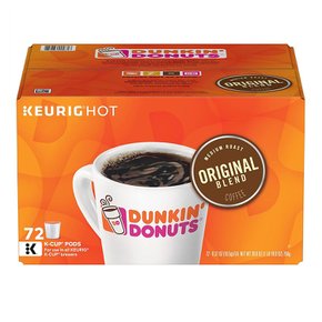 [해외직구]던킨도넛 오리지널 미디엄 K컵 캡슐커피 큐리그 72입/ Dunkin Donuts Original Blend Medium