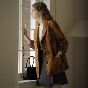 틸아이다이 All brush suede jacket_Brown
