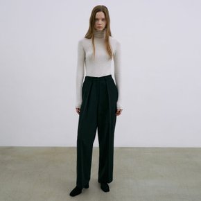 / Wool Pintuck Pants