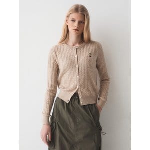 후아유 Steve High Gauge Wool Cable Cardigan WHCKE2325F