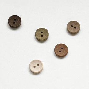 [국산] 톱밥 단추 11mm 민자형