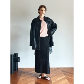 Crinkle Banding Maxi Skirt