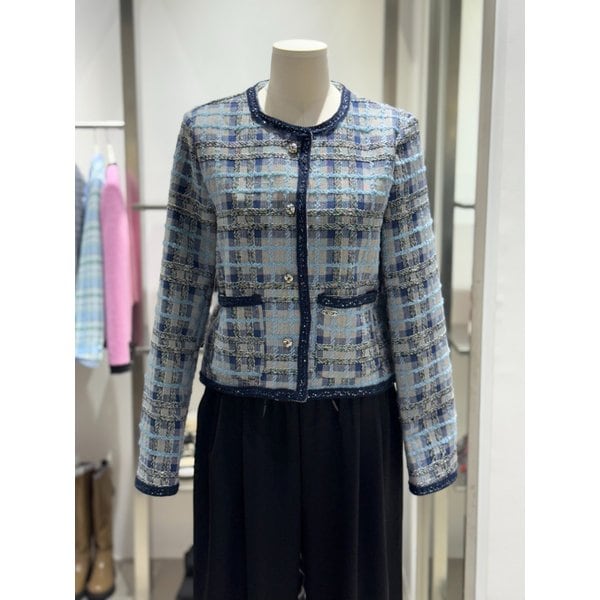 [여주점] 체크 배색 트위드 자켓ES2JJ301