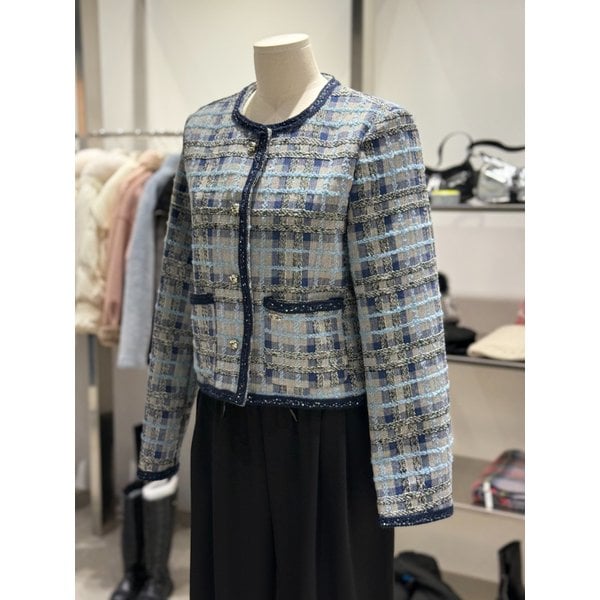 [여주점] 체크 배색 트위드 자켓ES2JJ301