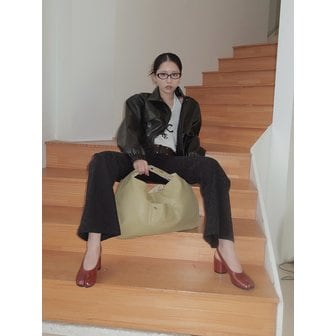 뎁크 EYELET LEATHER BAG - BUTTER