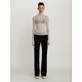 LINE MESH SLIM FIT TOP (LIGHT GREY)