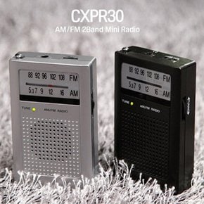 재난대비 비상용 미니스피커 휴대용라디오 추천-실버-FM AM 등산 낚시 라디오 효도 선물