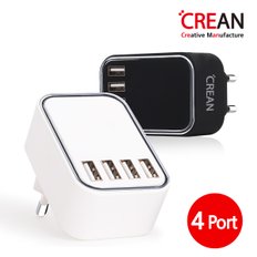 스마트 IC 4포트 USB 충전기 (CREMU4P)