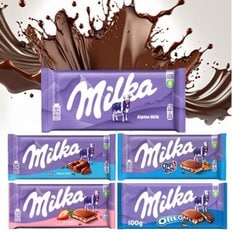 밀카 100퍼센트 알프스 우유 초콜릿 milka 5종 100g x 4개 교차가능