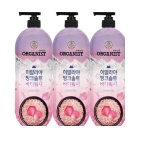 오가니스트 히말라야 핑크솔트 바디워시 900ml 퓨리파잉로즈 x 3개 /