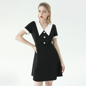 프레젠트 칼라 드레스 (블랙) Present collar dress (Black)