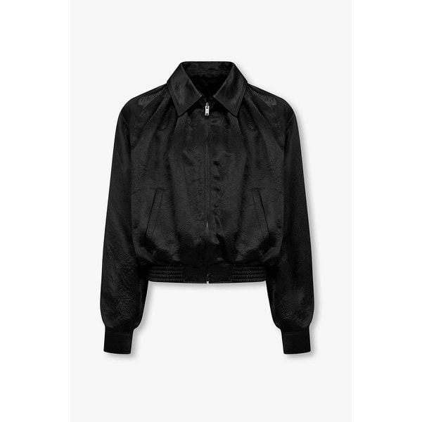 밴딩 헴 지퍼드 새틴 점퍼 7115420905199