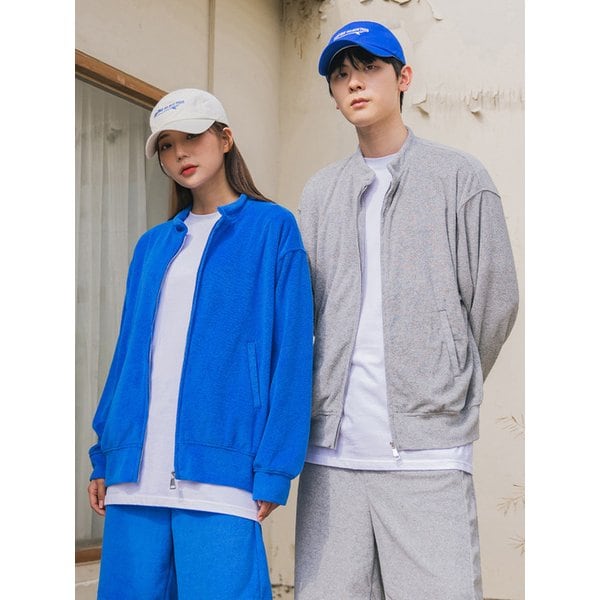 [DE LUXE] 앨빈클로 무지 테리 긴팔 집업 DLX4605 (4 COLOR)