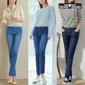 여성  스트레이트 스판데님 3종택1[35855697]