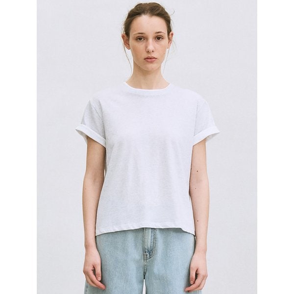 roll up T-shirt (white melange)