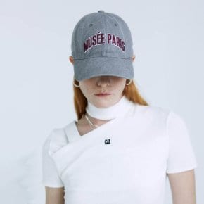 ALVAR Musee Paris Logo Ball Cap_Chacoal Gray Denim