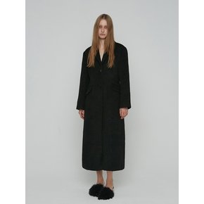 SINGLE MAXI COAT [BLACK]