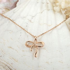 [rorojewelry]소프트 라인 리본 / 18k 목걸이