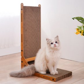 대형 촘촘한 고양이 L자 수직 스크래쳐 높이 60cm