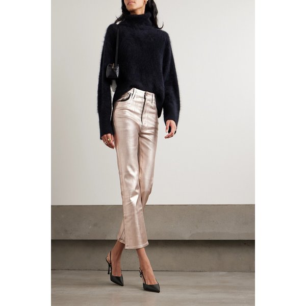 더 리부트 미드라이즈 부츠컷 메탈릭 진 46376663162878966