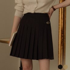 Buckle point pleats skirt[2color]