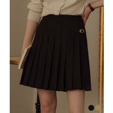 Buckle point pleats skirt[2color]