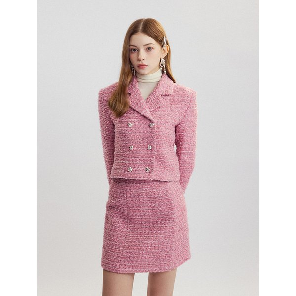 스트로베리 트위드 자켓