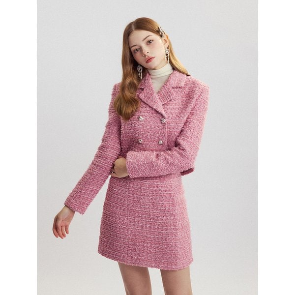 스트로베리 트위드 자켓