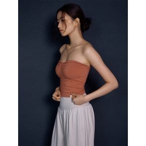 Pintuck Tube Top (Red Clay)