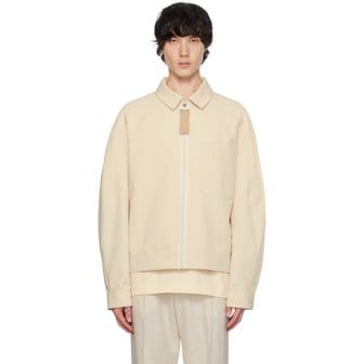 자크뮈스 베이지 레 클라시크 르 블루종 리누 재킷 23H245BL013-1534 BEIGE