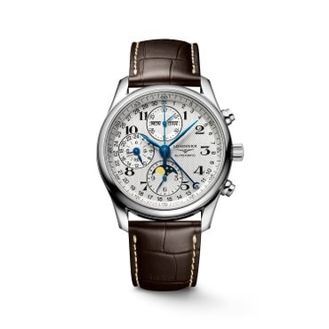 론진 마스터 컬렉션 문페이즈 크로노그래프 레더 스트랩 40MM L2.673.4.78.3
