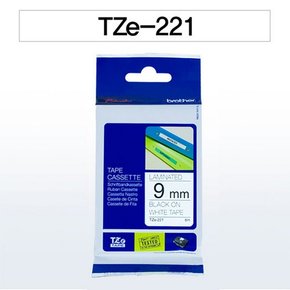 브라더 테이프카트리지 TZ221(9mm, White Black)