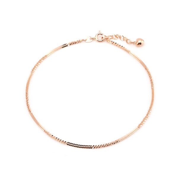 [비앤비골드] 14K 심플 촘촘 볼패턴 체인 발찌 IRA27848