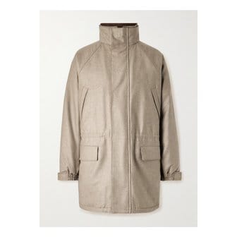 오라리 오버사이즈 패딩 울 코트 브라운 46376663162885109