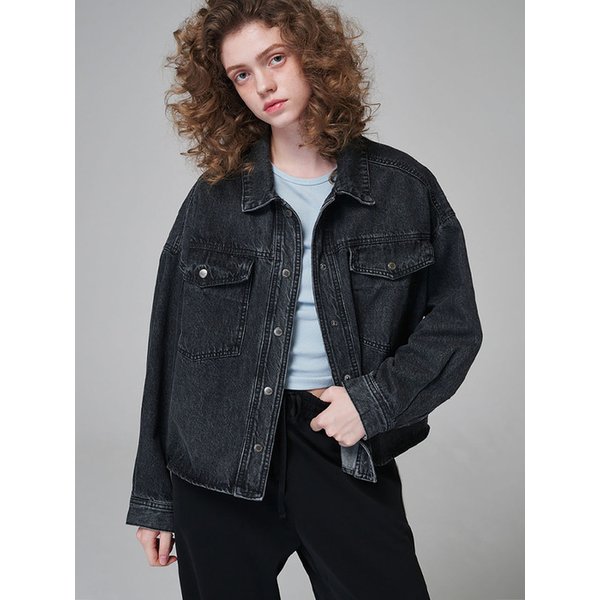9401 오버사이즈 데님 숏자켓 (3COLORS)