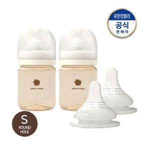 베베그로우 PPSU 젖병 트윈팩 160ml(노꼭지)+젖꼭지 S 2P x 1...