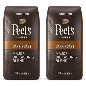 [해외직구] Peets Coffee 피츠커피 메이저 디카슨 블렌드 다크 로스트 그라운드 커피 297g 2팩