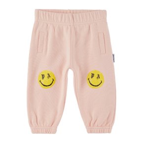 베이비 핑크 스마일리 스웨트팬츠 PGXD002F23FLE0033315 BABY PINK LEMON