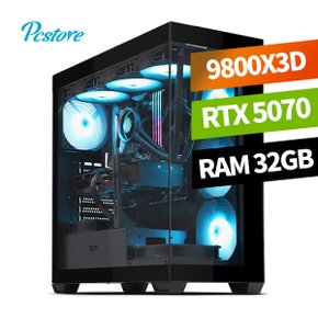 피씨스토어 하이엔드 게이밍PC 라이젠5 9800X3D RTX5070 (32GB, M.2 500GB)