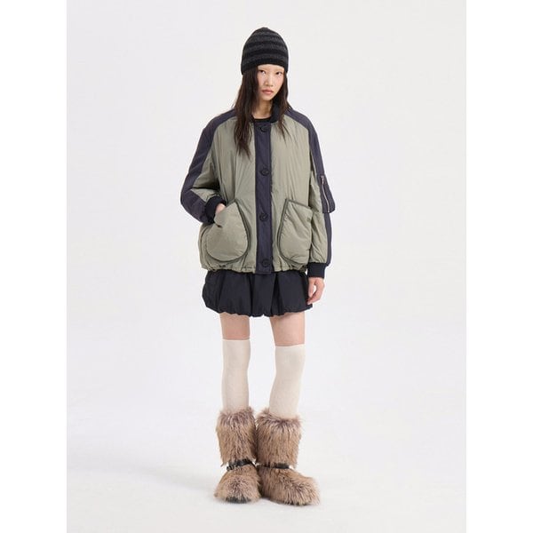 Colored Volume Padding Jumper (khaki) LFUCW25300KHX