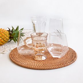 라탄 컵받침 다용도 받침 10cm