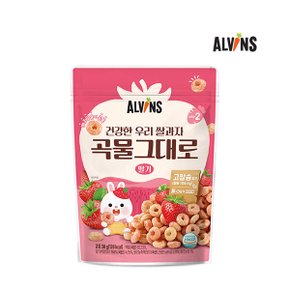 건강한 우리 쌀과자 곡물그대로 2단계 (딸기)