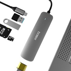 베이식스 USB 멀티허브 BX6H C타입 6in1 HDMI 맥북 지원