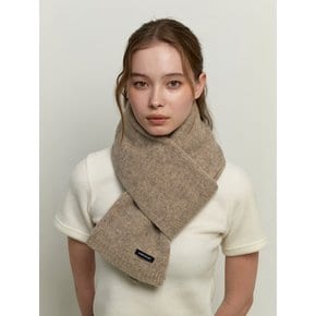 cozy knit muffler - moca beige