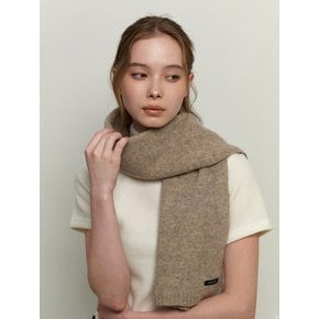 cozy knit muffler - moca beige