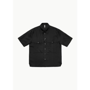 선플라워 24SS SILK SHIRT SS IN BLACK