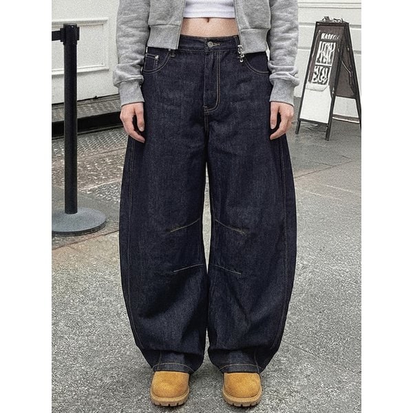 브루니 커브드 데님팬츠 (생지)